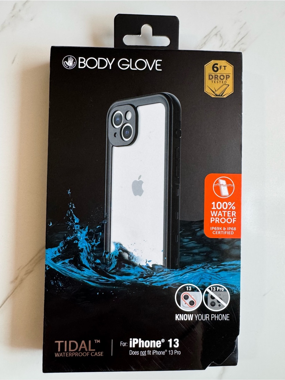 Body Glove Black Tidal Waterproof Case for iPhone 13